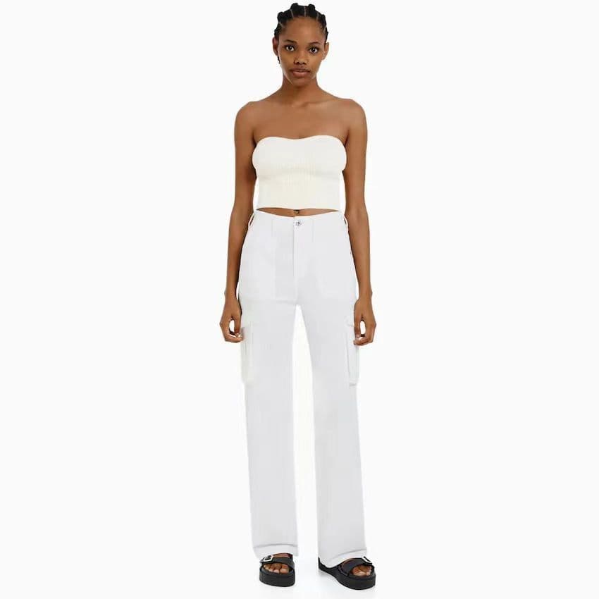 image-2023 cross-border summer new casual all-match army green overalls hot girl high waist slim pants women's fashion