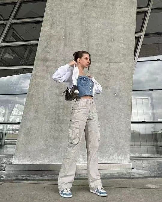 image-2023 cross-border summer new casual all-match army green overalls hot girl high waist slim pants women's fashion
