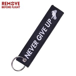 image-NEVER GIVE UP Motorcycle Keychain - Black