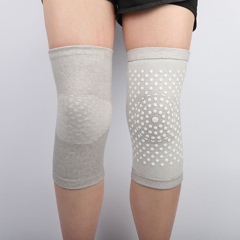 image-Four-sided elastic knee pads wholesale warm old cold legs knee joint cold protection knee pads fever knee pads mineral lattice knee pads
