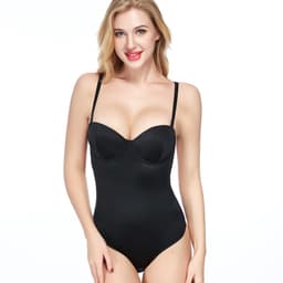 image-Evening dress bottoming underwear body sculpting one-piece sexy gathering top support halter underwear wedding palace one-piece bodysuit