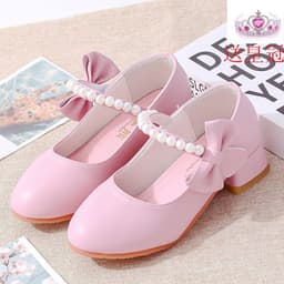 image-Princess shoes, crystal shoes, girls' flat-soled children's autumn shoes, little princess soft-soled shoes, host catwalk dress performance shoes