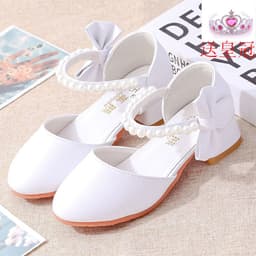 image-Princess shoes, crystal shoes, girls' flat-soled children's autumn shoes, little princess soft-soled shoes, host catwalk dress performance shoes