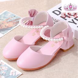 image-Princess shoes, crystal shoes, girls' flat-soled children's autumn shoes, little princess soft-soled shoes, host catwalk dress performance shoes
