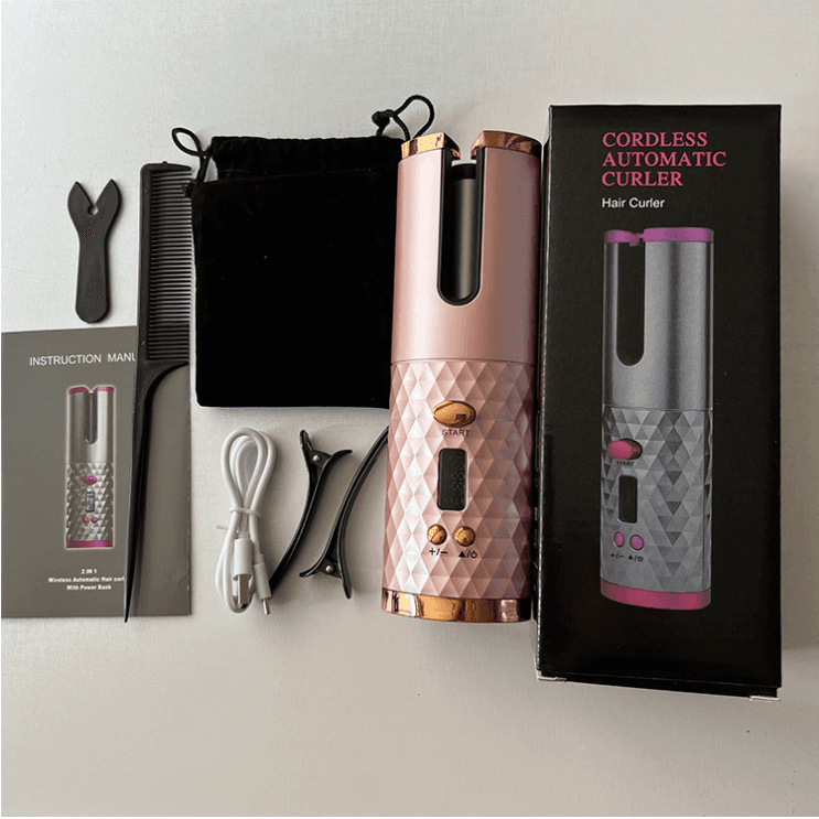 image-Wireless charging curling iron cross-border automatic curling artifact USB charging lazy portable home curling iron