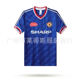 image-1986-88 Red Devils home and away two away retro jersey No. 7 Cantona No. 24 Beckham football jersey
