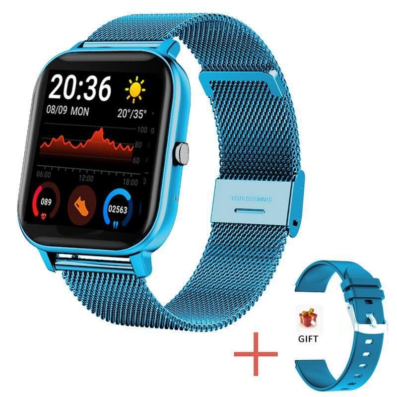 image-Wholesale P8 bluetooth call smart watch heart rate blood pressure color screen sports H10 smart watch 1.69 screen