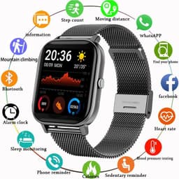 image-Wholesale P8 bluetooth call smart watch heart rate blood pressure color screen sports H10 smart watch 1.69 screen