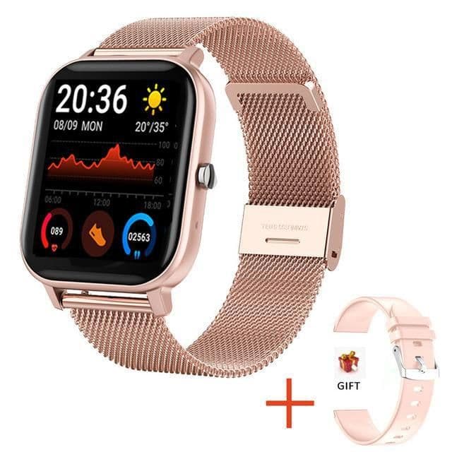 image-Wholesale P8 bluetooth call smart watch heart rate blood pressure color screen sports H10 smart watch 1.69 screen