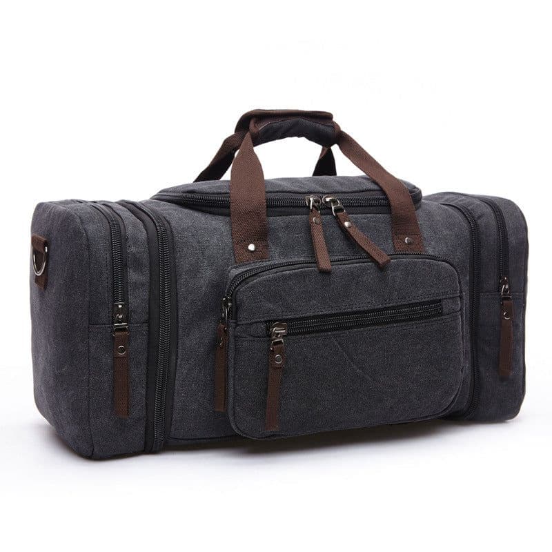 image-Cross-border Korean version of large-capacity luggage bag fashion leisure travel bag trend outdoor Messenger portable canvas travel bag