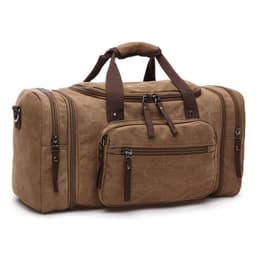 image-Cross-border Korean version of large-capacity luggage bag fashion leisure travel bag trend outdoor Messenger portable canvas travel bag