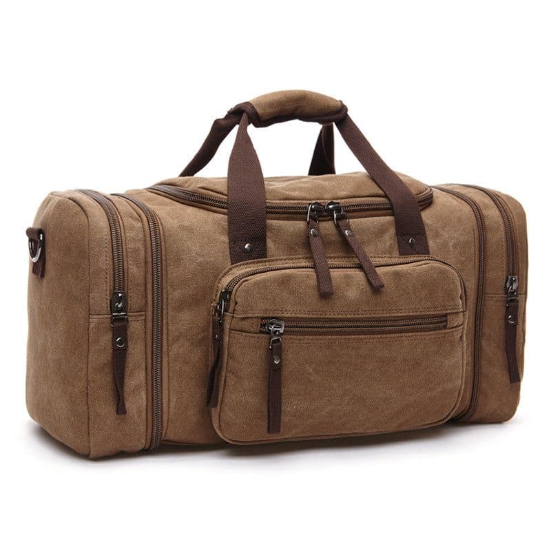 image-Cross-border Korean version of large-capacity luggage bag fashion leisure travel bag trend outdoor Messenger portable canvas travel bag