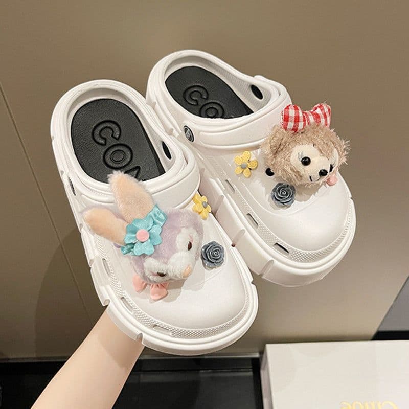 image-Fashion Clogs With Charms Shoes Outdoor Women Slippers Thick