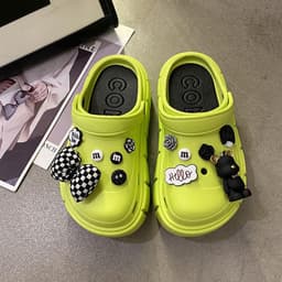 image-Fashion Clogs With Charms Shoes Outdoor Women Slippers Thick