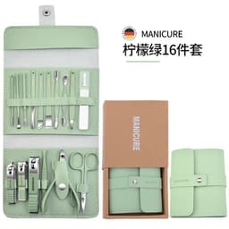 image-Stainless steel nail clipper set nail clipper gift set customized logo 16-piece nail clipper set Douyin hot style
