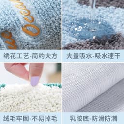 image-Xia Lang cartoon door mat door mat absorbent foot mat home door bathroom entry non-slip mat carpet