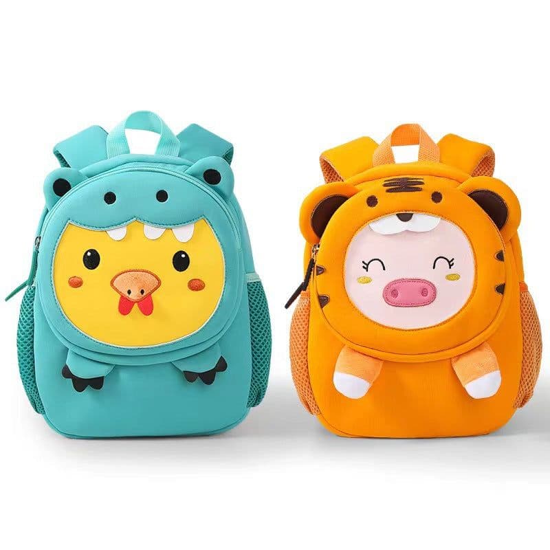 image-Diving material new animal cross-dressing bag three-dimensional cartoon animal pattern kindergarten backpack children's lightweight backpack