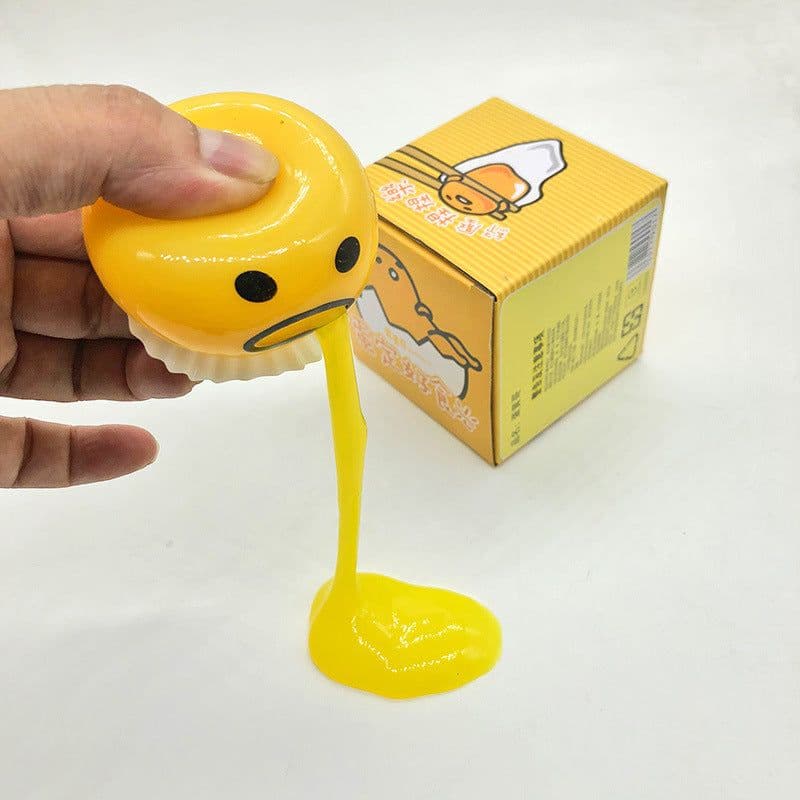 image-Disgusting egg yolk brother vomiting egg yolk Jun Taiwan lazy egg custard vomit ball stall hot selling toys wholesale trick