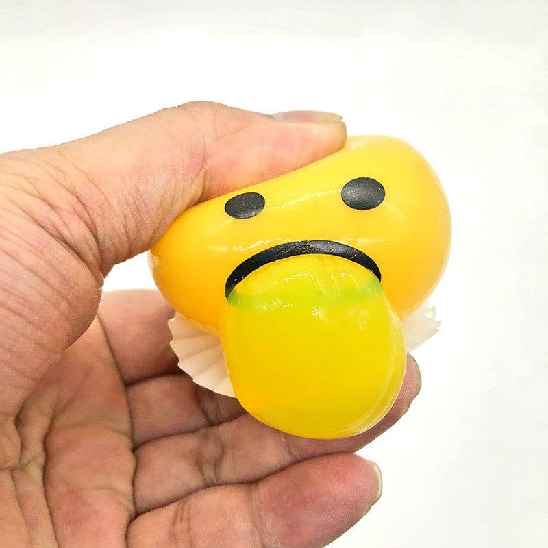 image-Disgusting egg yolk brother vomiting egg yolk Jun Taiwan lazy egg custard vomit ball stall hot selling toys wholesale trick