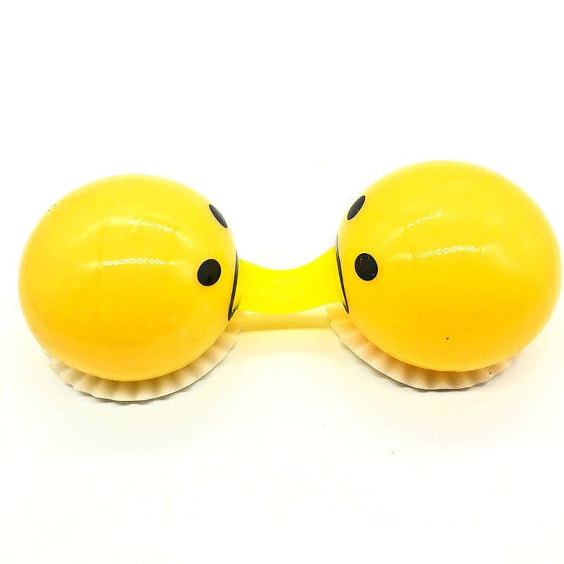 image-Disgusting egg yolk brother vomiting egg yolk Jun Taiwan lazy egg custard vomit ball stall hot selling toys wholesale trick