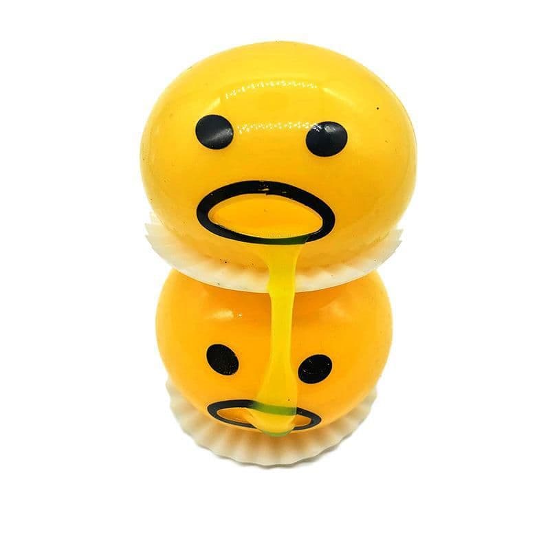 image-Disgusting egg yolk brother vomiting egg yolk Jun Taiwan lazy egg custard vomit ball stall hot selling toys wholesale trick