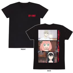 image-Short Sleeve T-Shirt Spy X Family Trio Shots Black Unisex