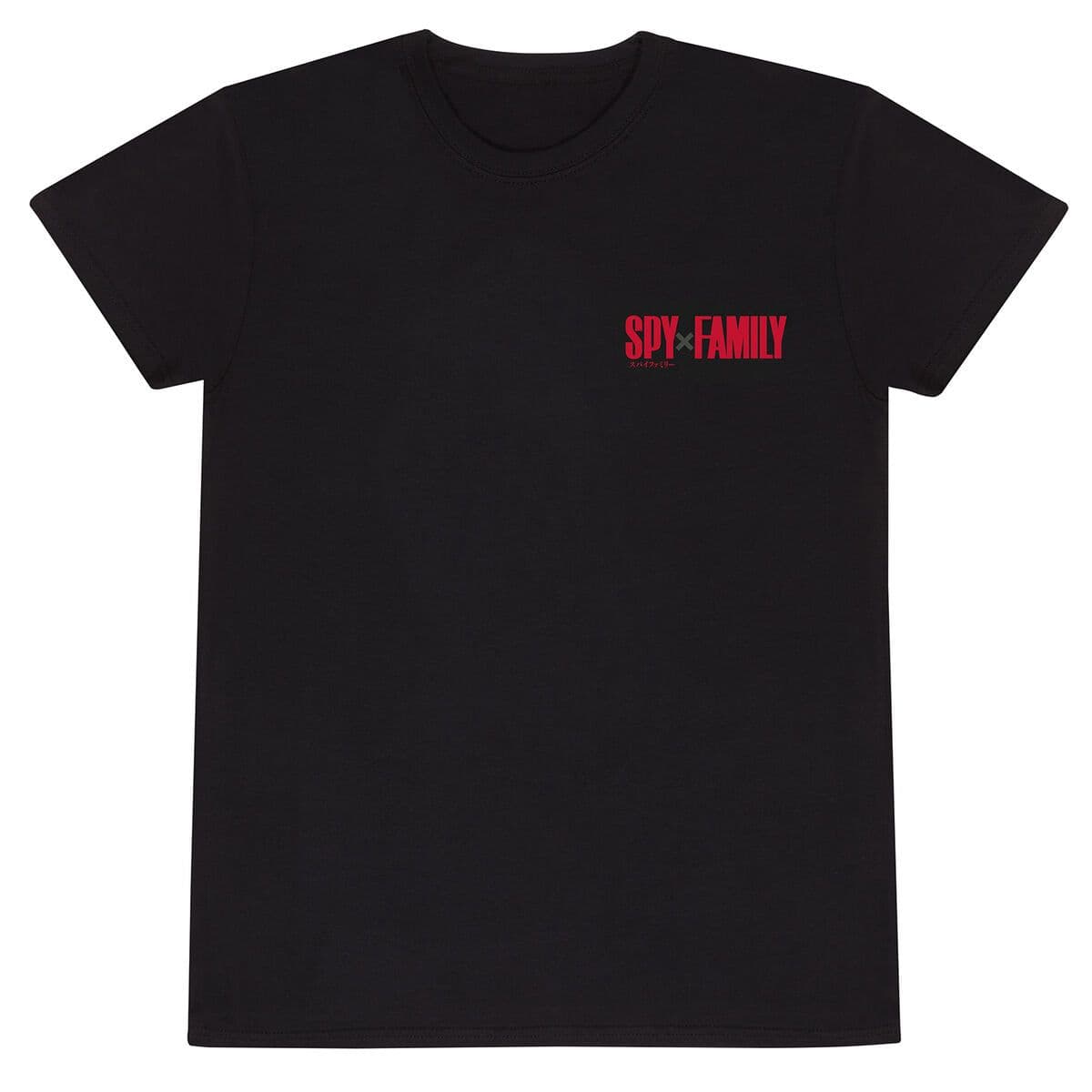 image-Short Sleeve T-Shirt Spy X Family Trio Shots Black Unisex