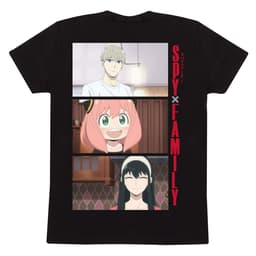 image-Short Sleeve T-Shirt Spy X Family Trio Shots Black Unisex