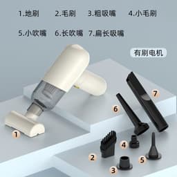 image-Car vacuum cleaner, vacuum blower, wireless charging, small handheld, high-power blower for home use in the car