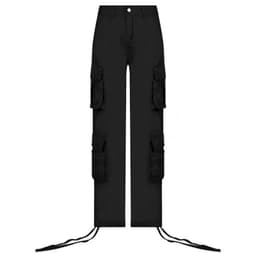 image-4 European and American new foreign trade cross-border women's street hip-hop style low-waist multi-pocket multi-pocket overalls casual pants trousers