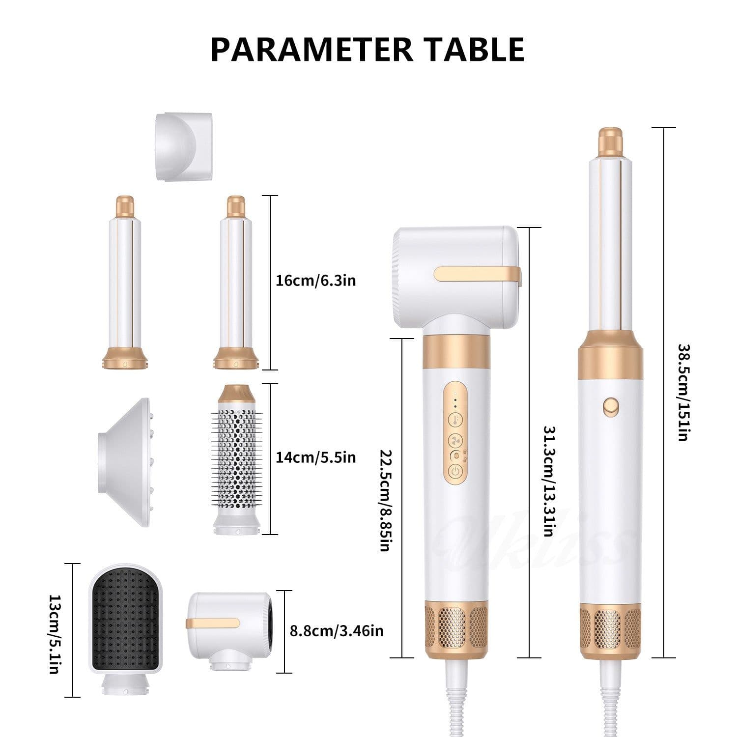 image-Multi-function high-speed brushless noise reduction styling hair dryer for curly hair 7-in-1 hair drying comb replacement hot air comb