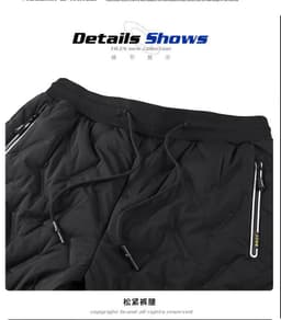 image-Cotton pants plus velvet and thickened lamb velvet casual and versatile winter large size pants men's warm sweatpants sports trend 7XL