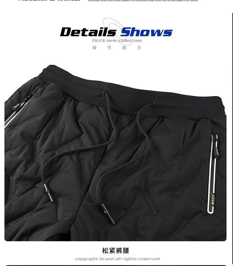 image-Cotton pants plus velvet and thickened lamb velvet casual and versatile winter large size pants men's warm sweatpants sports trend 7XL