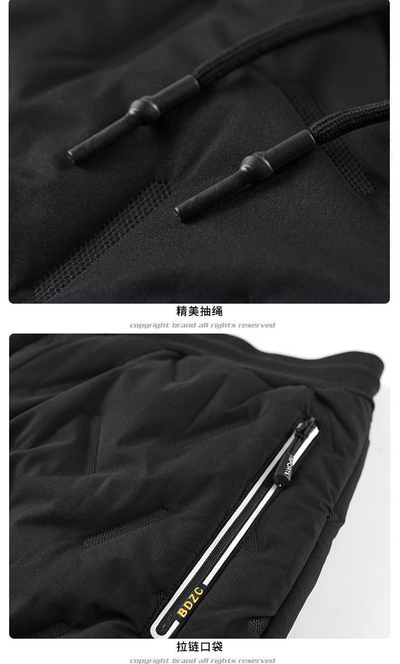 image-Cotton pants plus velvet and thickened lamb velvet casual and versatile winter large size pants men's warm sweatpants sports trend 7XL