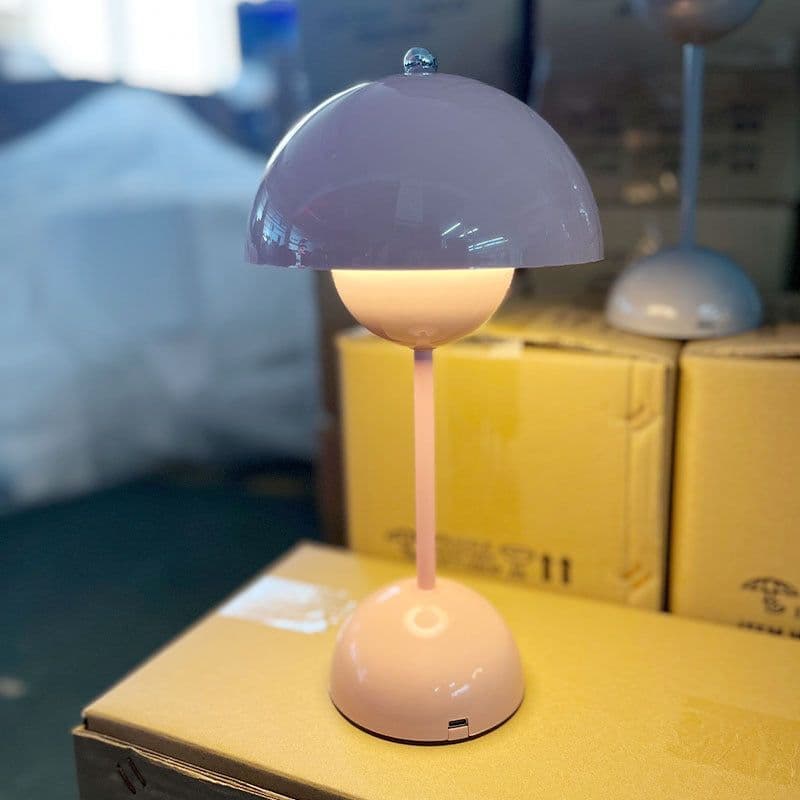 image-Cross-border e-commerce Nordic Danish bud table lamp wedding room bedroom desk decoration atmosphere lamp bedside mushroom lamp