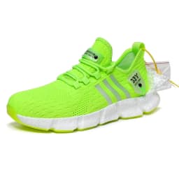 image-Shoes Men's Foreign Trade plus Size Running Shoes Trendy Men's Shoes Flying Woven Breathable Mesh Casual Shoes Couple Popcorn Sneaker
