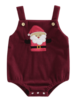 image-Cross-border infant and toddler unisex boys and girls multi-color embroidery pattern Santa Claus, Christmas tree, sling bellyband
