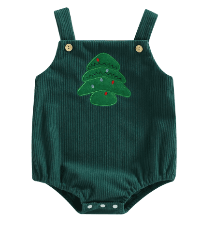 image-Cross-border infant and toddler unisex boys and girls multi-color embroidery pattern Santa Claus, Christmas tree, sling bellyband