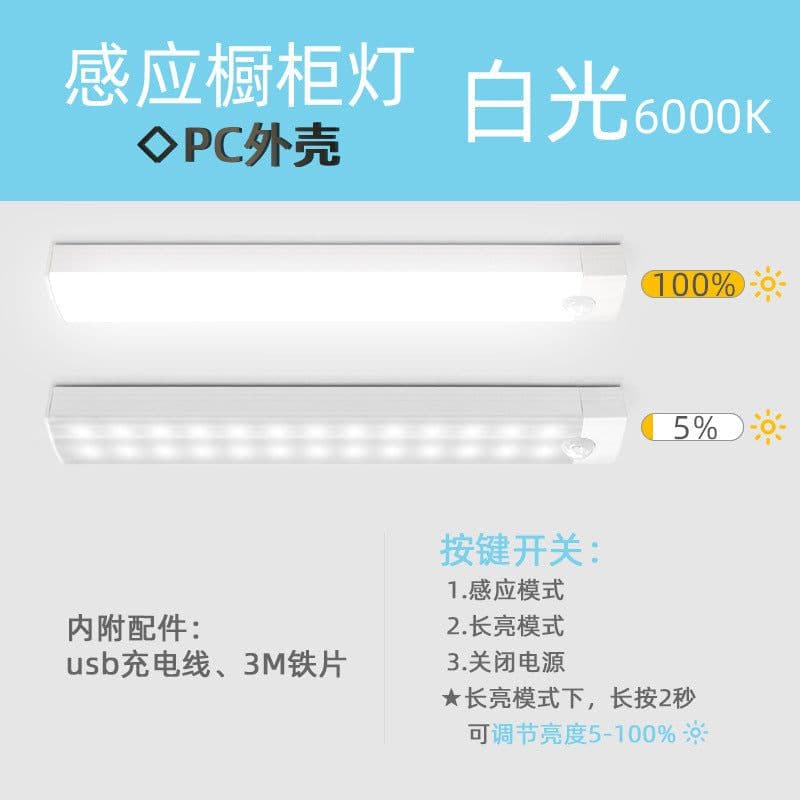 image-Ultra-thin wardrobe light cabinet light led human body induction night light wireless charging magnetic suction light bedside light strip light belt