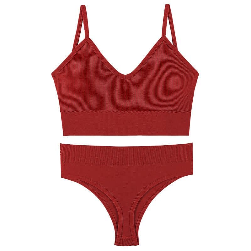 image-Cross-border push-up push-up sexy vest style underwear triangular cup thin French bra for women without steel rims beautiful back