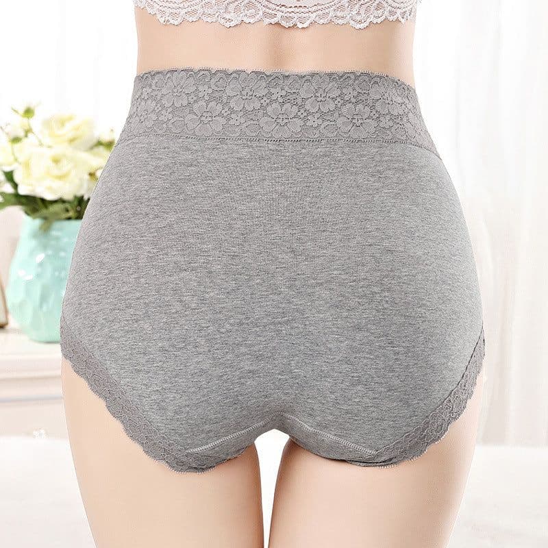 image-4 Pack Ladies Underwear Pure Cotton High Waist Abdominal Lift Hip Lace Women's Ladies Women's Women's Women's Women's Adults Send Mom