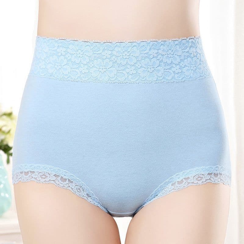 image-4 Pack Ladies Underwear Pure Cotton High Waist Abdominal Lift Hip Lace Women's Ladies Women's Women's Women's Women's Adults Send Mom
