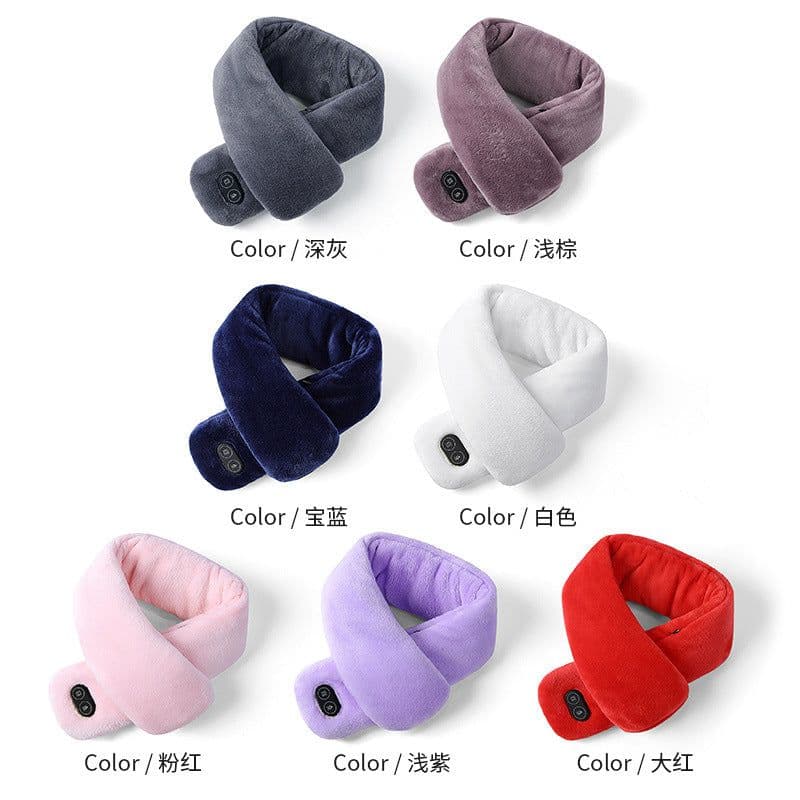 image-Cross-border electric heating scarf carbon fiber heating scarf smart electric heating scarf for men and women heating and warming cervical vertebra wholesale