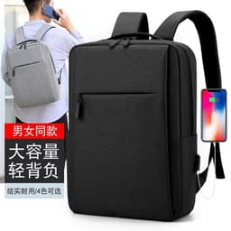image-Business Backpack Men's Bag Laptop Bag Simple Commuting Casual Logo Printed Large Capacity Backpack Wholesale
