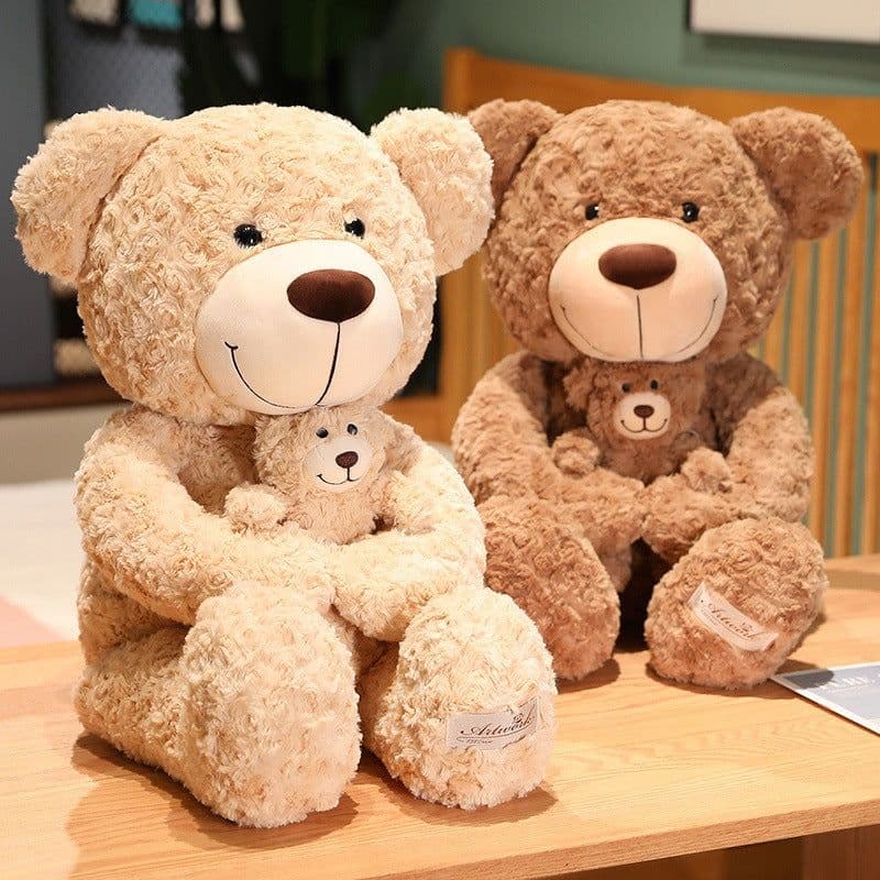image-New mother and child bear doll large rag doll parent-child couple models breathable comfortable soft filling plump wholesale