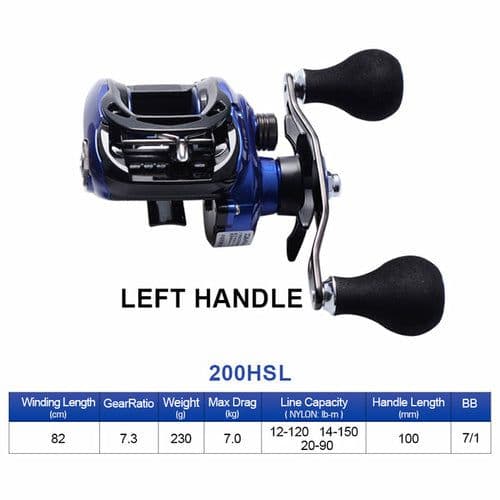image-Fishing Baitcasting Reels 200HS/200HSL SV SpoolSaltwater Fishing Low