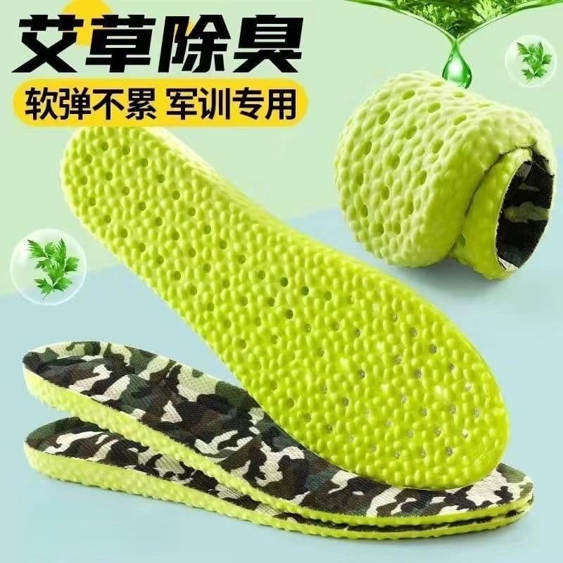 image-Military training insoles that feel like stepping on shit without getting tired after standing for a long time, thick soft soles that absorb sweat, are breathable and deodorant, and are anti-foot pain insoles for college students