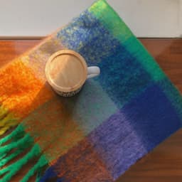 image-Autumn and winter new Internet celebrity Korean style warm A thickened colorful plaid brushed C scarf elegant, fashionable and versatile