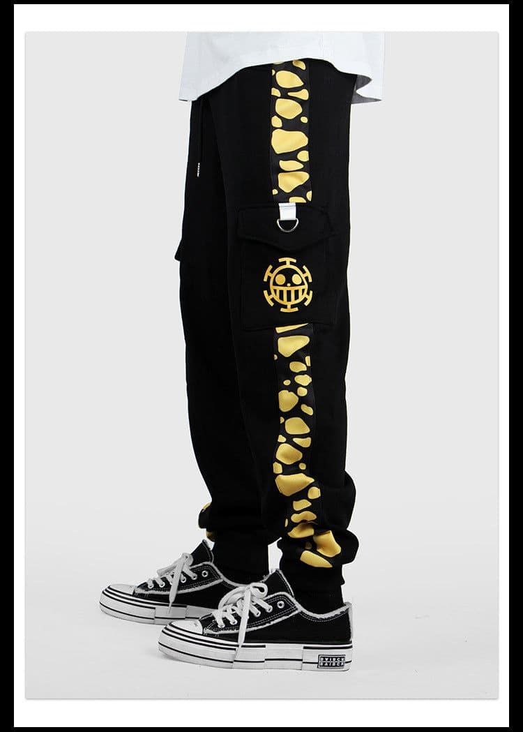 image-One Piece trousers Trafalgar Law Luffy skull Zoro Ace casual overalls trousers sweatpants men