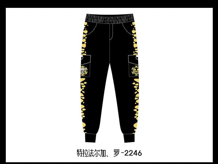 image-One Piece trousers Trafalgar Law Luffy skull Zoro Ace casual overalls trousers sweatpants men
